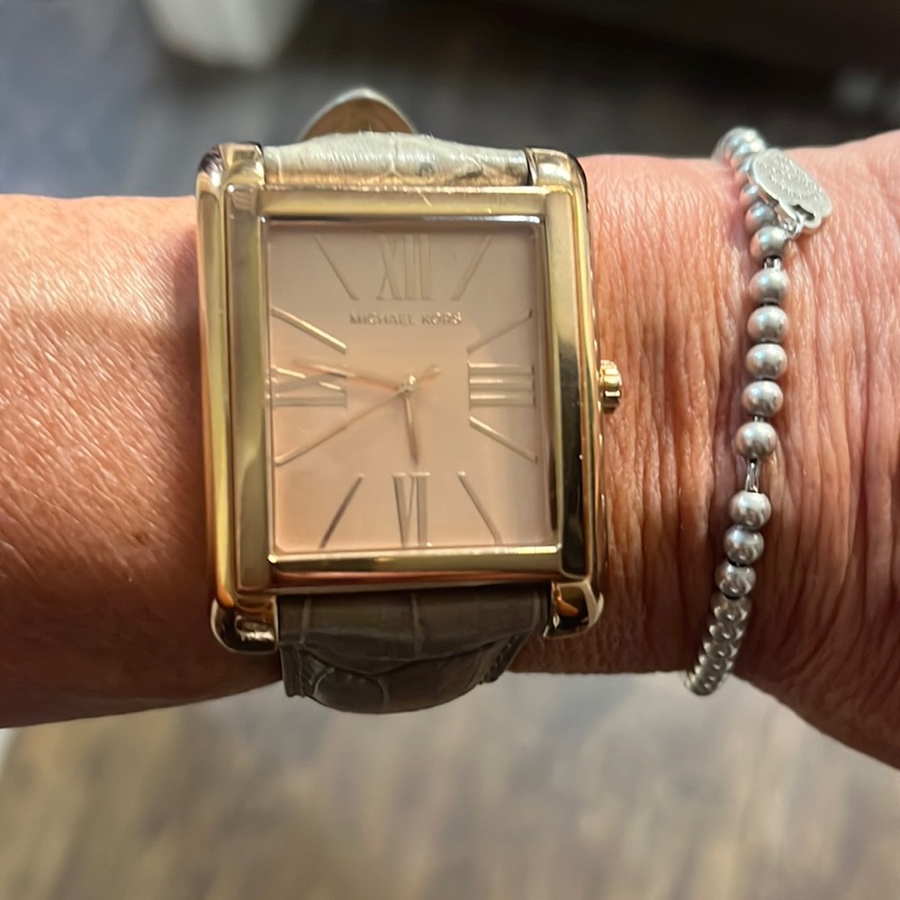 Michaela Kors embossed leather watch